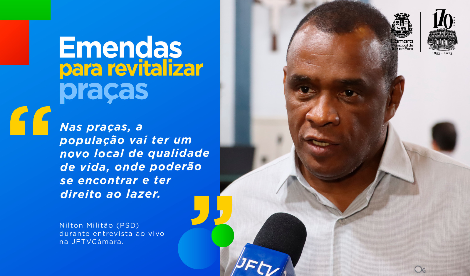 Ao Vivo - Nilton Militão reforça importância de revitalizar praças públicas (20/10/2023 00:00:00)