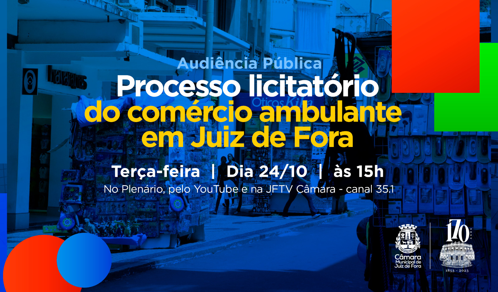 Audiência discutirá licitação para comércio ambulante no município (23/10/2023 00:00:00)