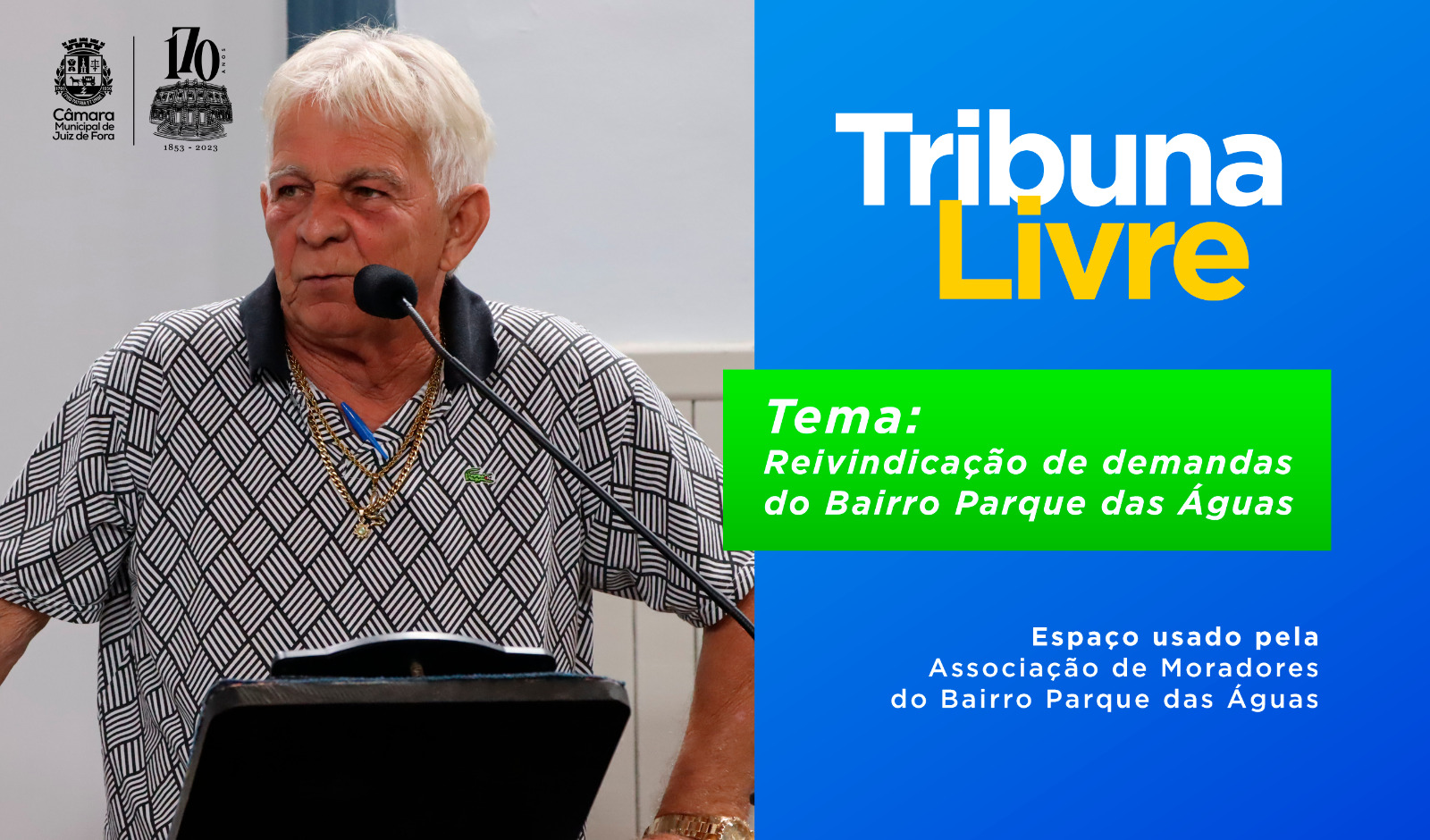 Tribuna Livre - Associação do Parque das Águas reivindica demandas do bairro (23/10/2023 00:00:00)