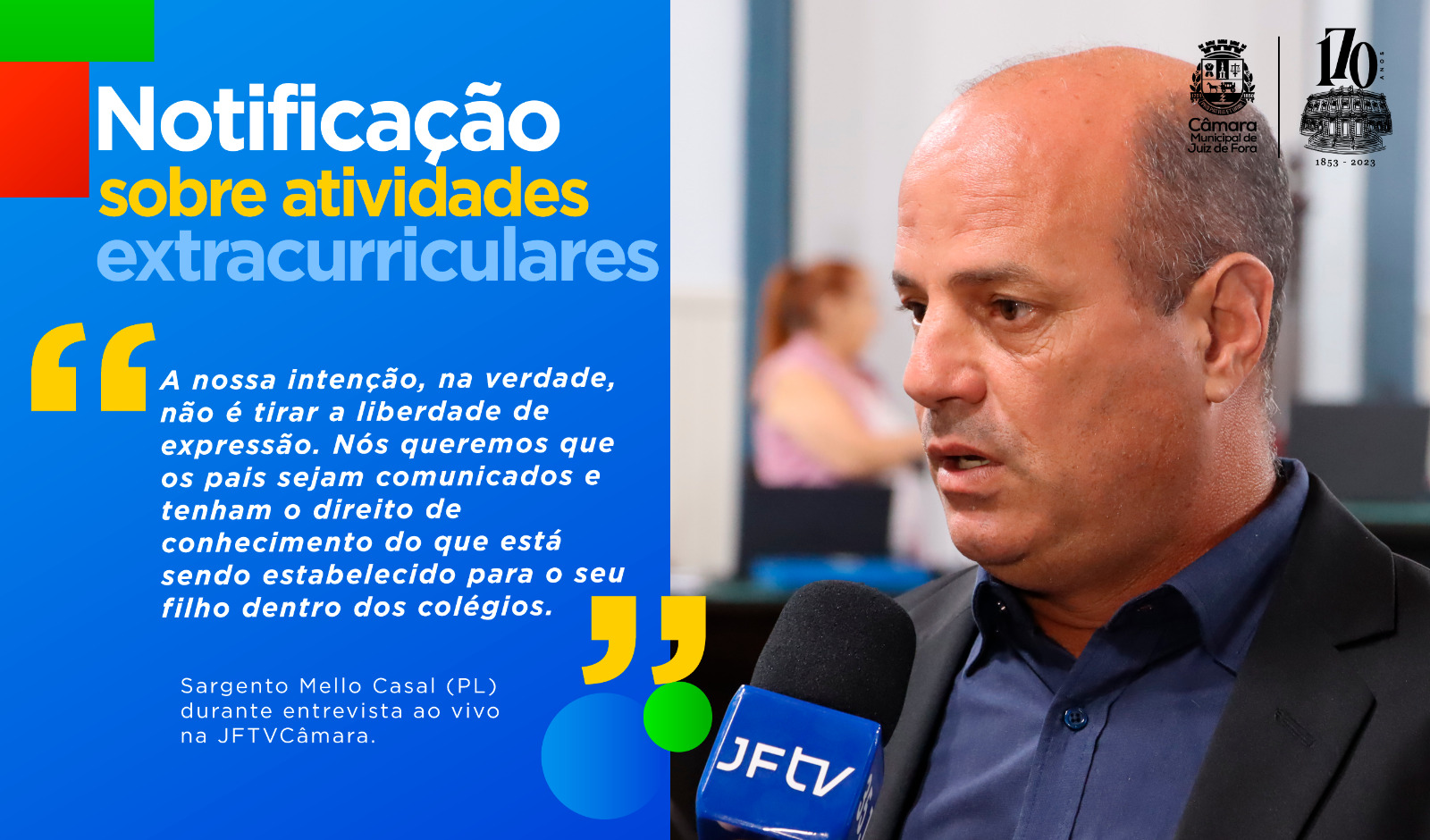 Ao Vivo - Sargento Mello Casal analisa projeto que prevê notificação aos pais sobre atividades extracurriculares (25/10/2023 00:00:00)