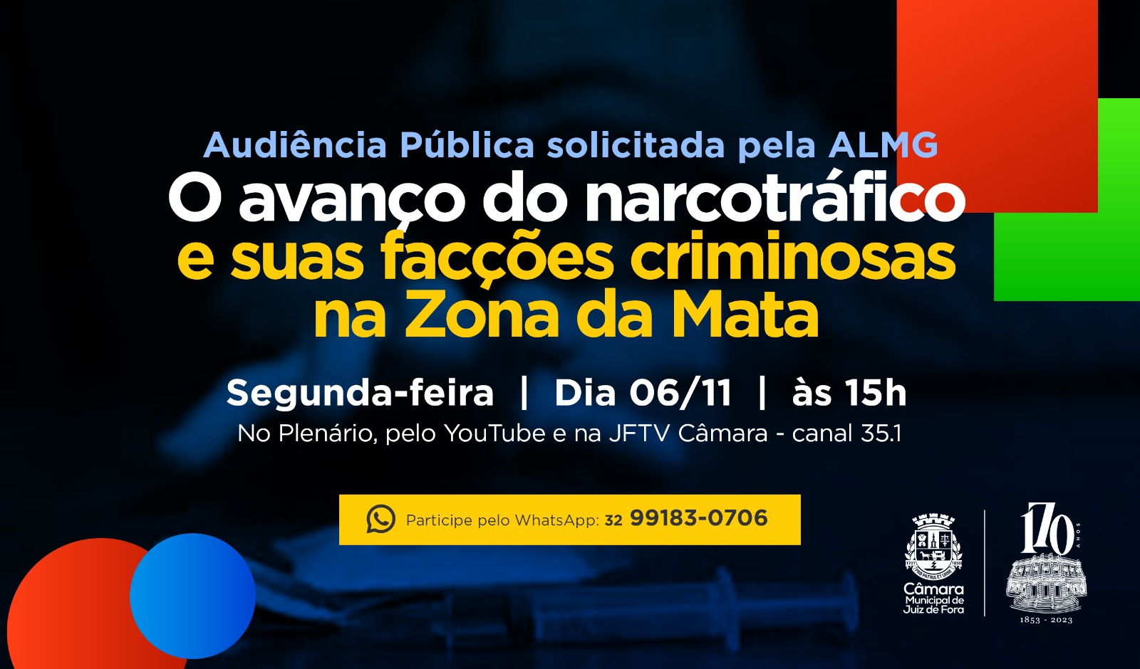 Audiência Pública debaterá o avanço do narcotráfico na Zona da Mata (01/11/2023 00:00:00)