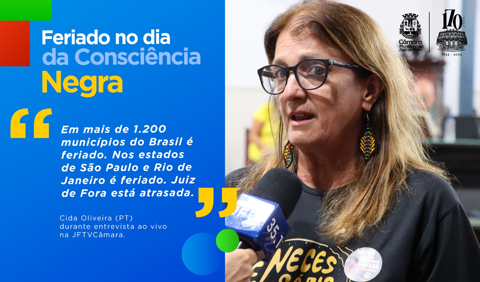 Ao Vivo - Cida defende PL que cria feriado no Dia da Consciência Negra (22/11/2023 00:00:00)