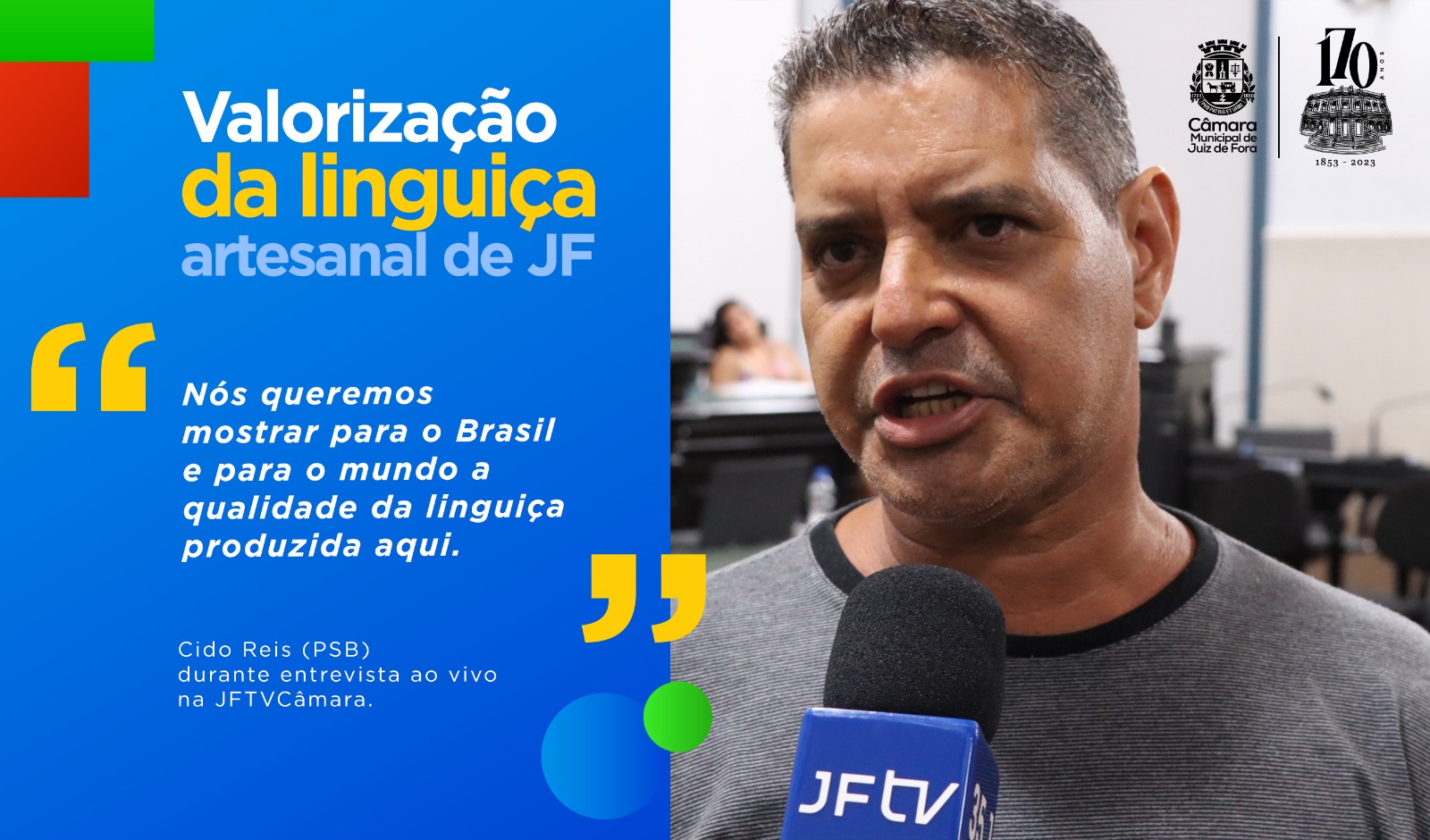 Ao Vivo - Cido fala sobre PL que declara a linguiça artesanal como patrimônio de JF (24/11/2023 00:00:00)