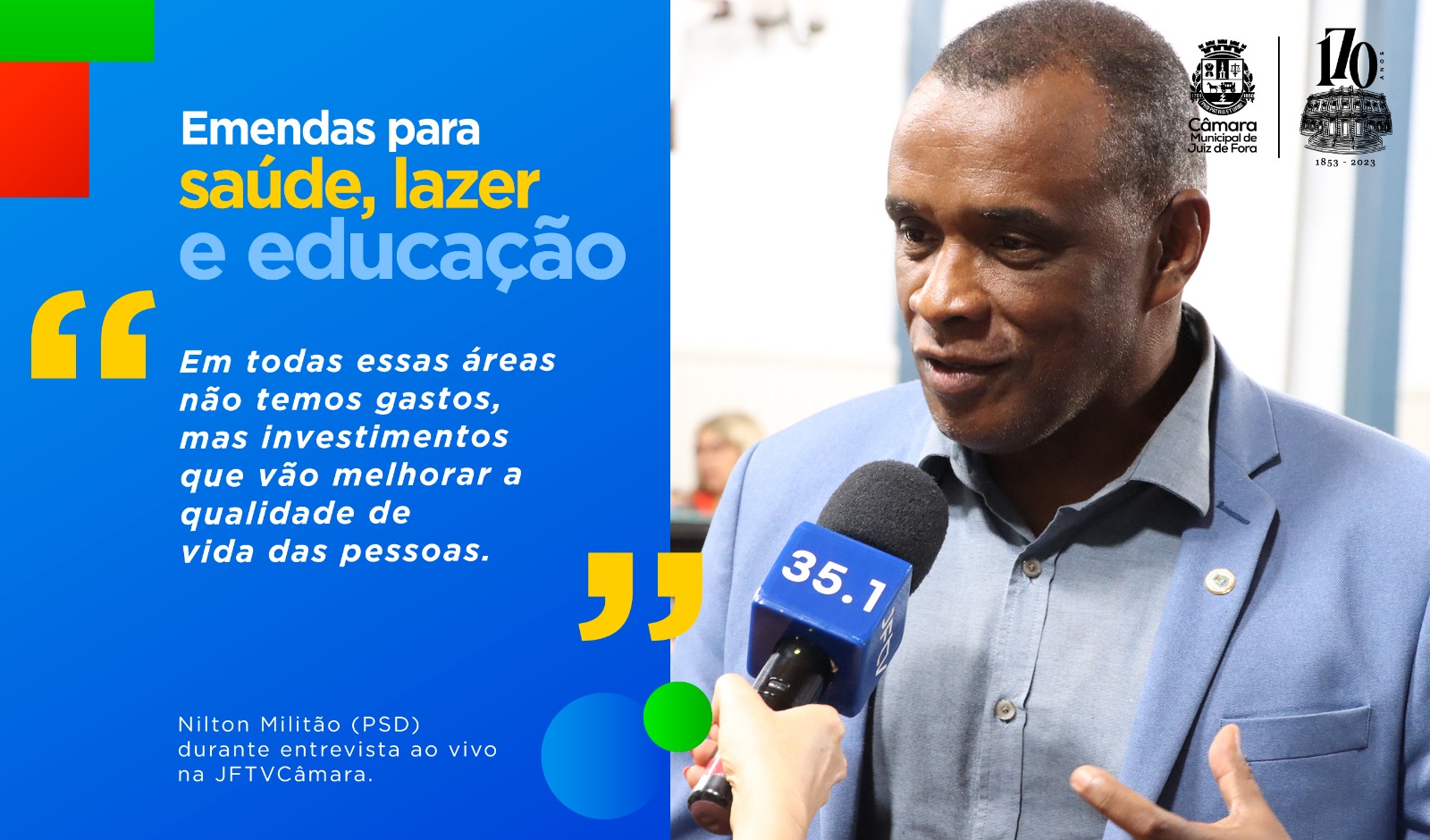Ao Vivo - Nilton Militão reforça investimento em saúde, educação e lazer em emendas (05/12/2023 00:00:00)