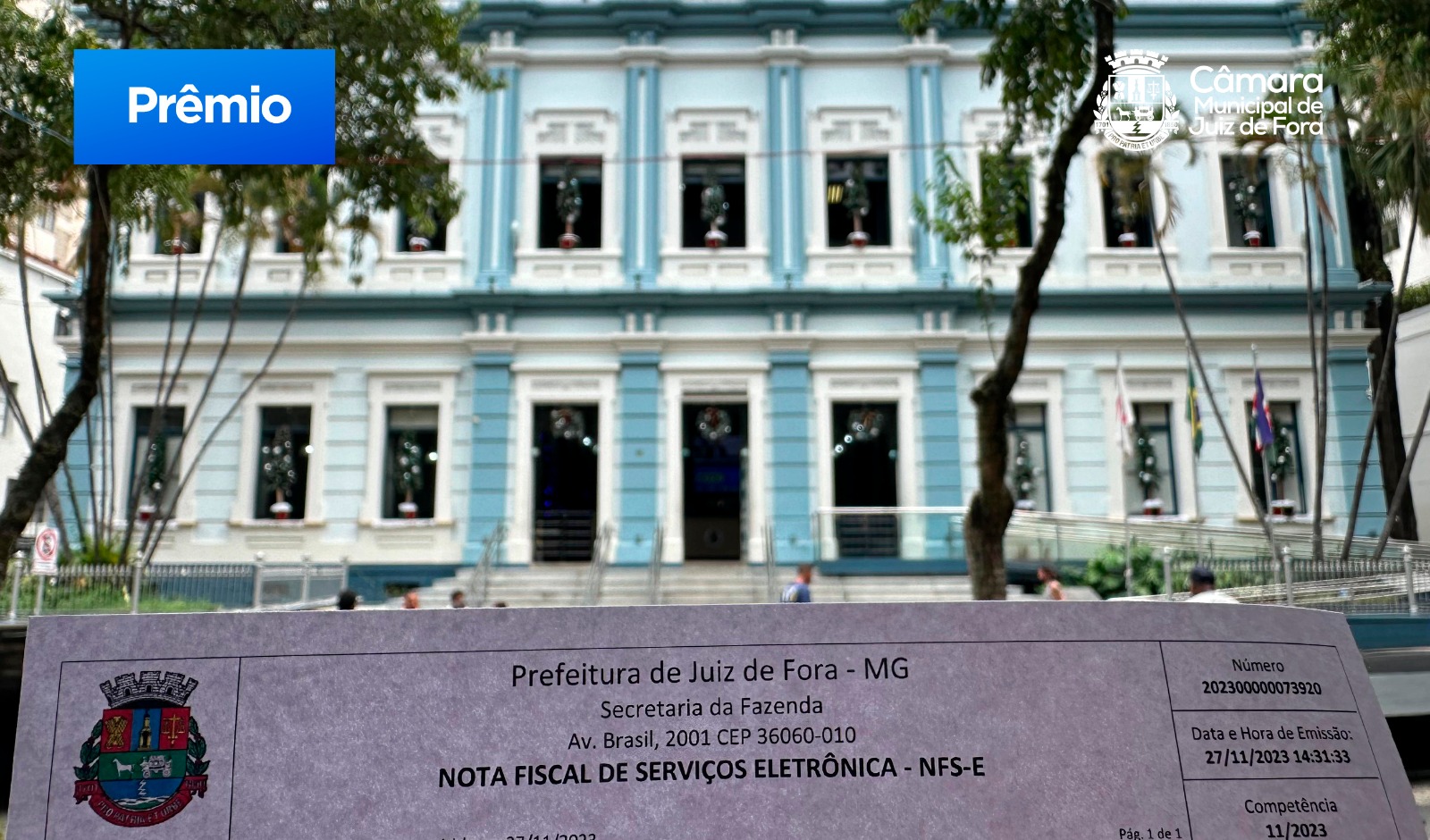 Câmara sediará sorteio de R$200 mil em prêmios da Nota Fiscal Premiada nesta terça, 26 (26/12/2023 00:00:00)