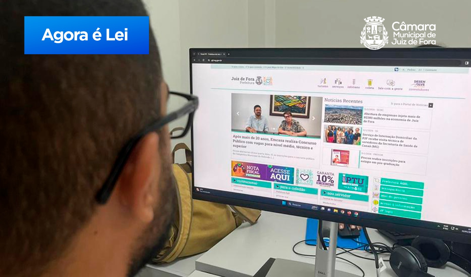 Agora é Lei - Site da PJF deverá contar com aba específica para pessoas idosas (12/01/2024 00:00:00)