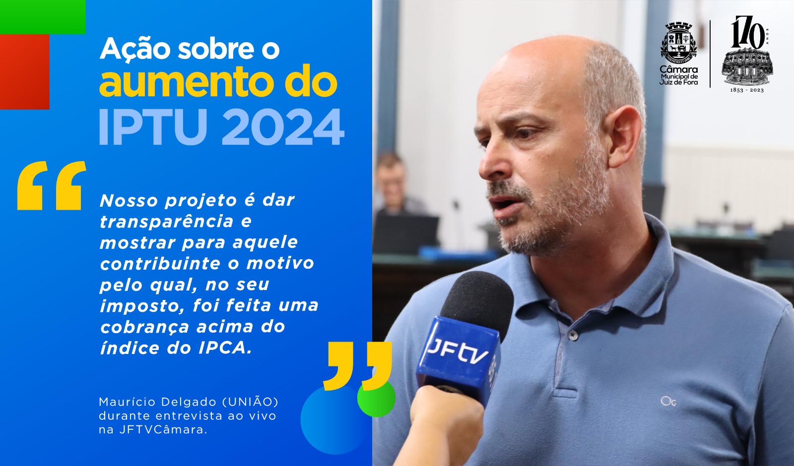 Ao Vivo - Maurício Delgado fala sobre as cobranças indevidas no IPTU 2024 (21/02/2024 00:00:00)
