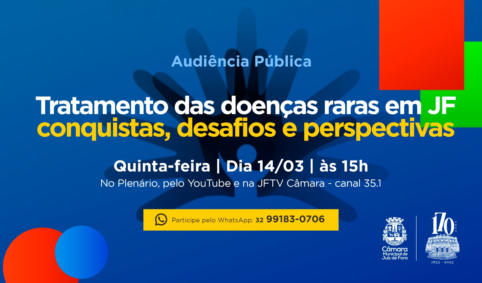 Câmara debaterá em Audiência Pública tratamentos para doenças raras em JF (13/03/2024 00:00:00)