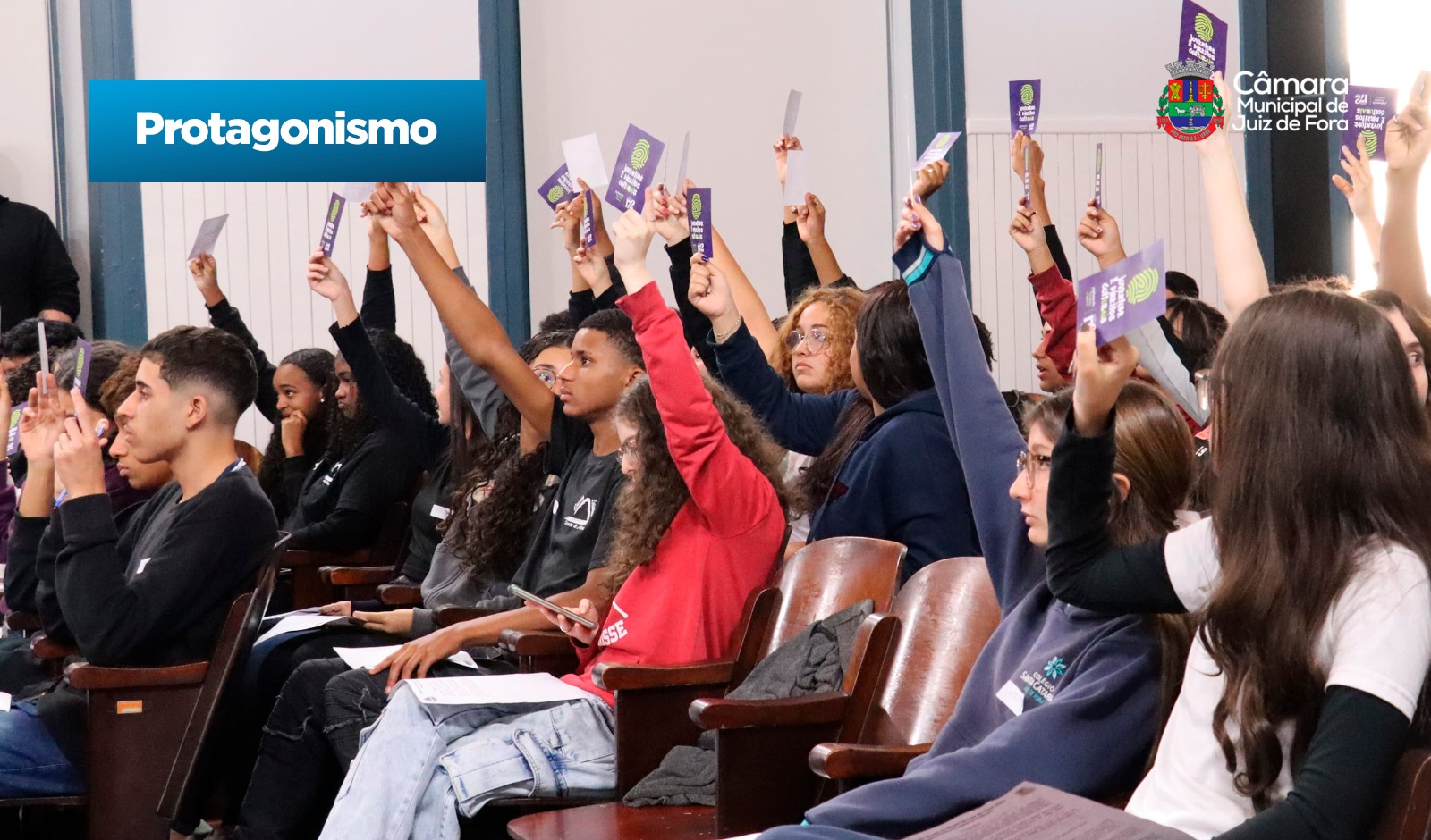 Na Plenária Municipal, estudantes do PJ 2025 aprovam propostas para juventude e cultura (12/06/2025 00:00:00)