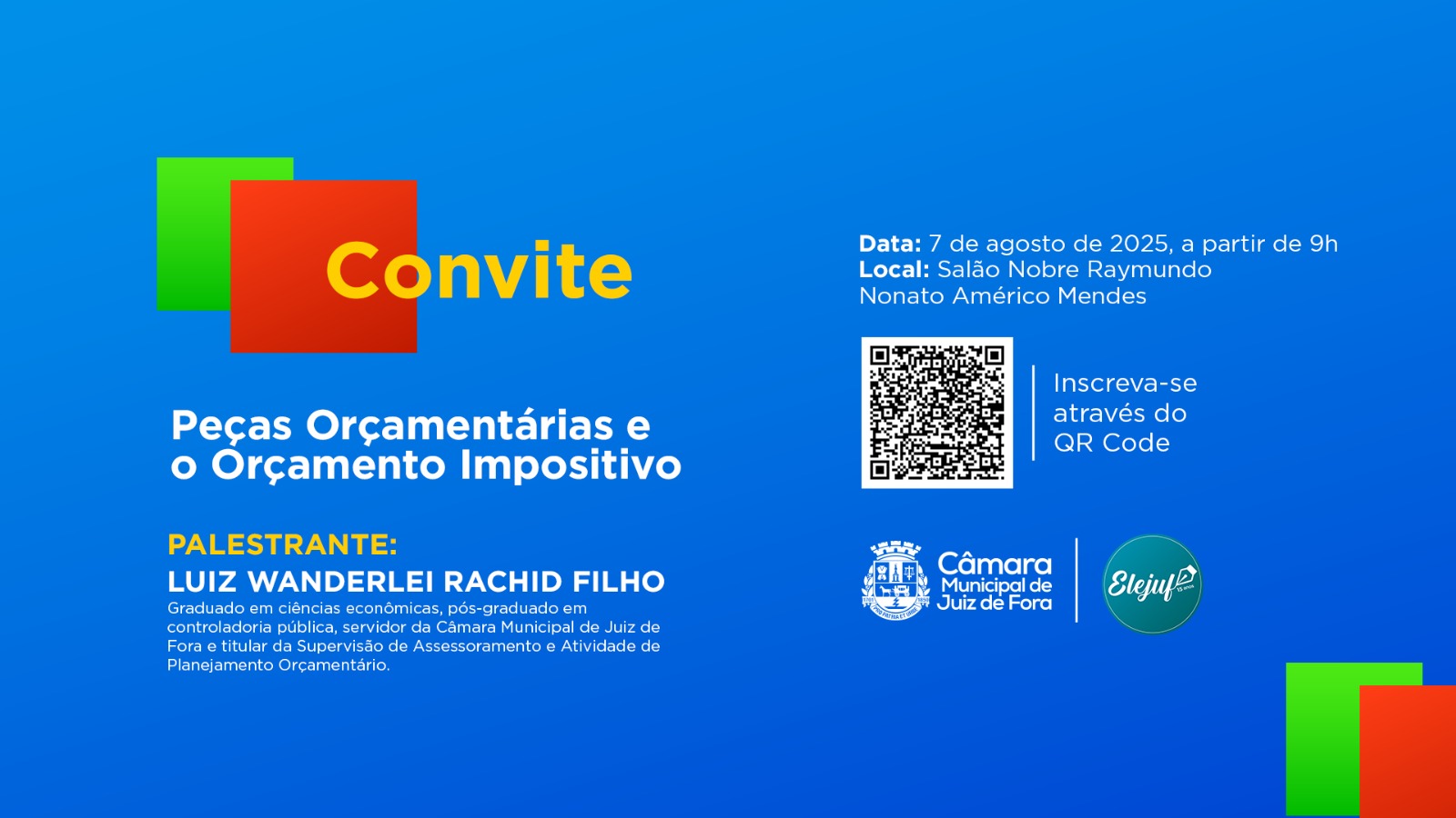 Câmara realiza palestra de Peças Orçamentárias e o Orçamento Impositivo (04/08/2025 00:00:00)