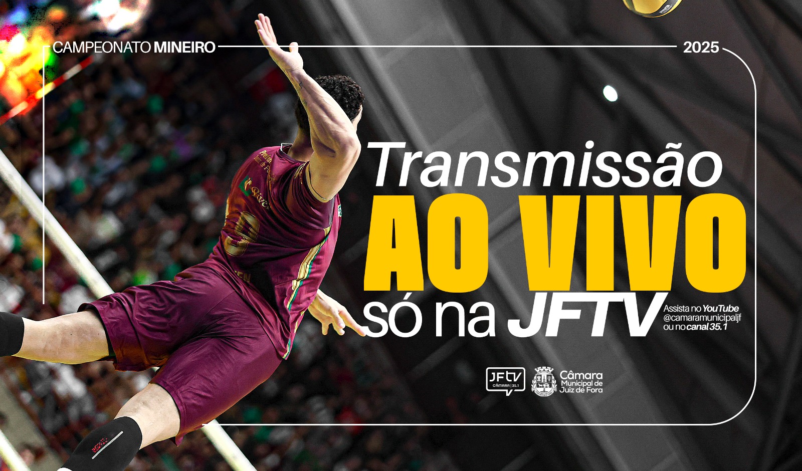 JFTV vai transmitir jogos do Campeonato Mineiro de Vôlei em JF (26/08/2025 00:00:00)