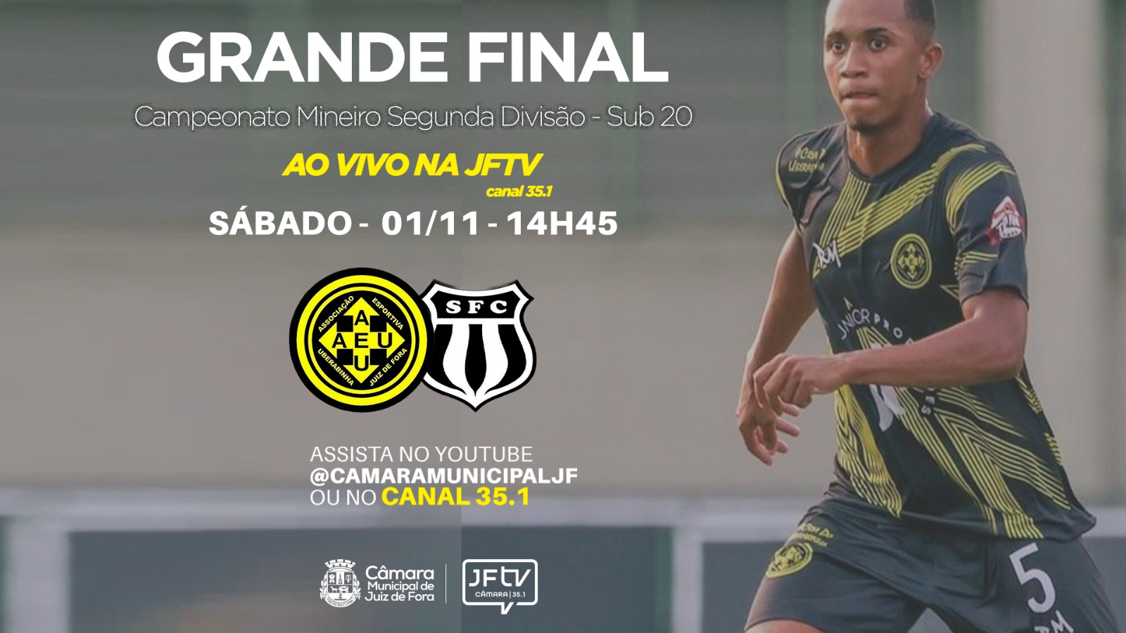 JFTV vai transmitir final entre Uberabinha e Social pelo Campeonato Mineiro Sub-20 (28/10/2025 00:00:00)