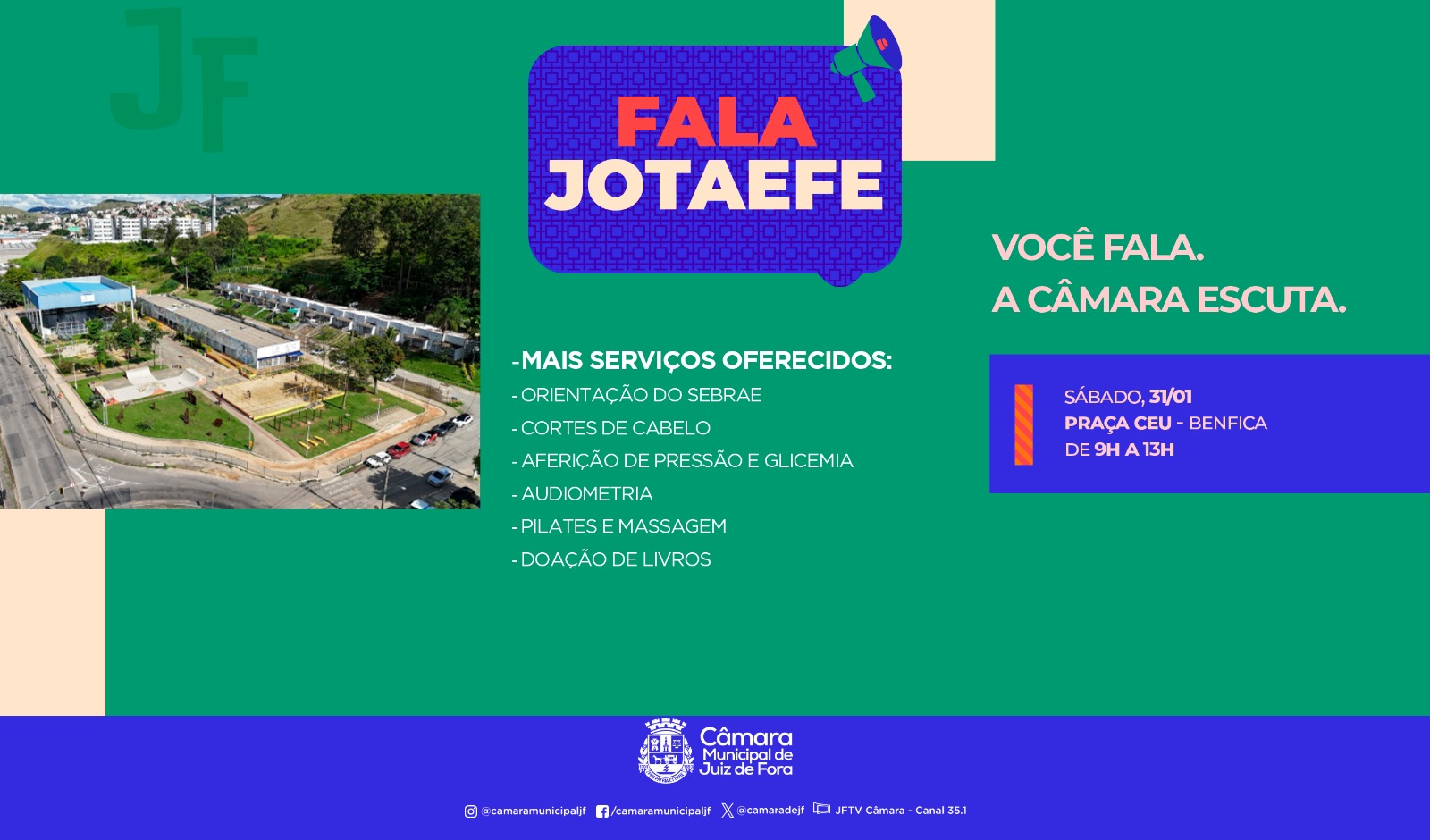Fala JOTAEFE: Câmara leva serviços à Praça Ceu, Zona Norte de JF (23/01/2026 00:00:00)