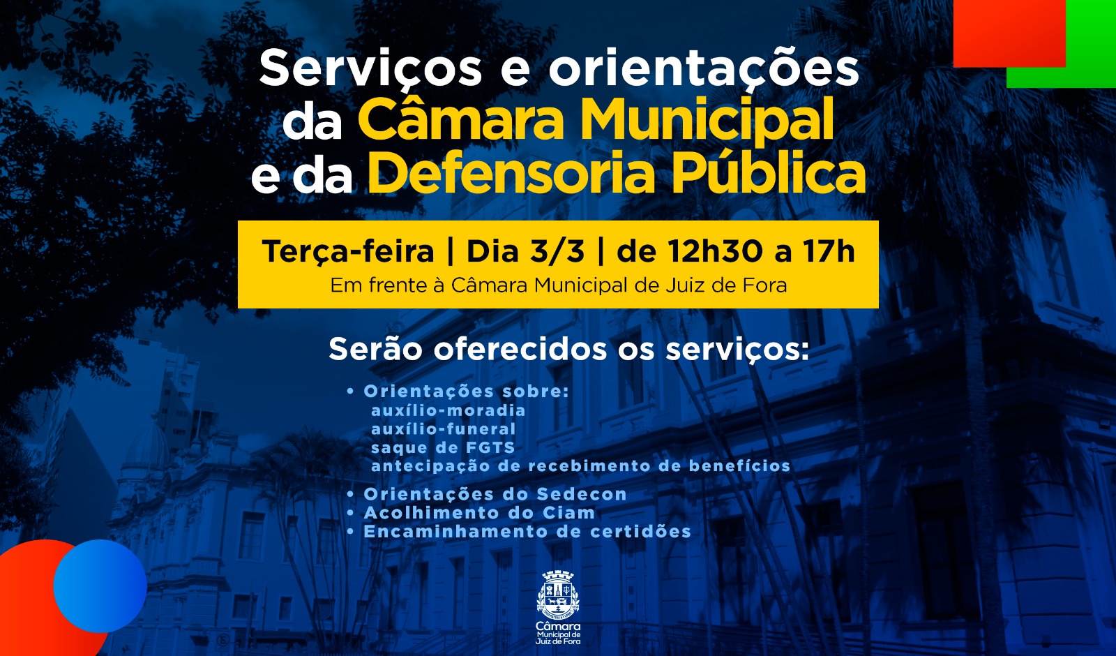 Reconstruir cidadania - Câmara Municipal e Defensoria Pública fazem ação conjunta nesta terça, 3 (02/03/2026 00:00:00)