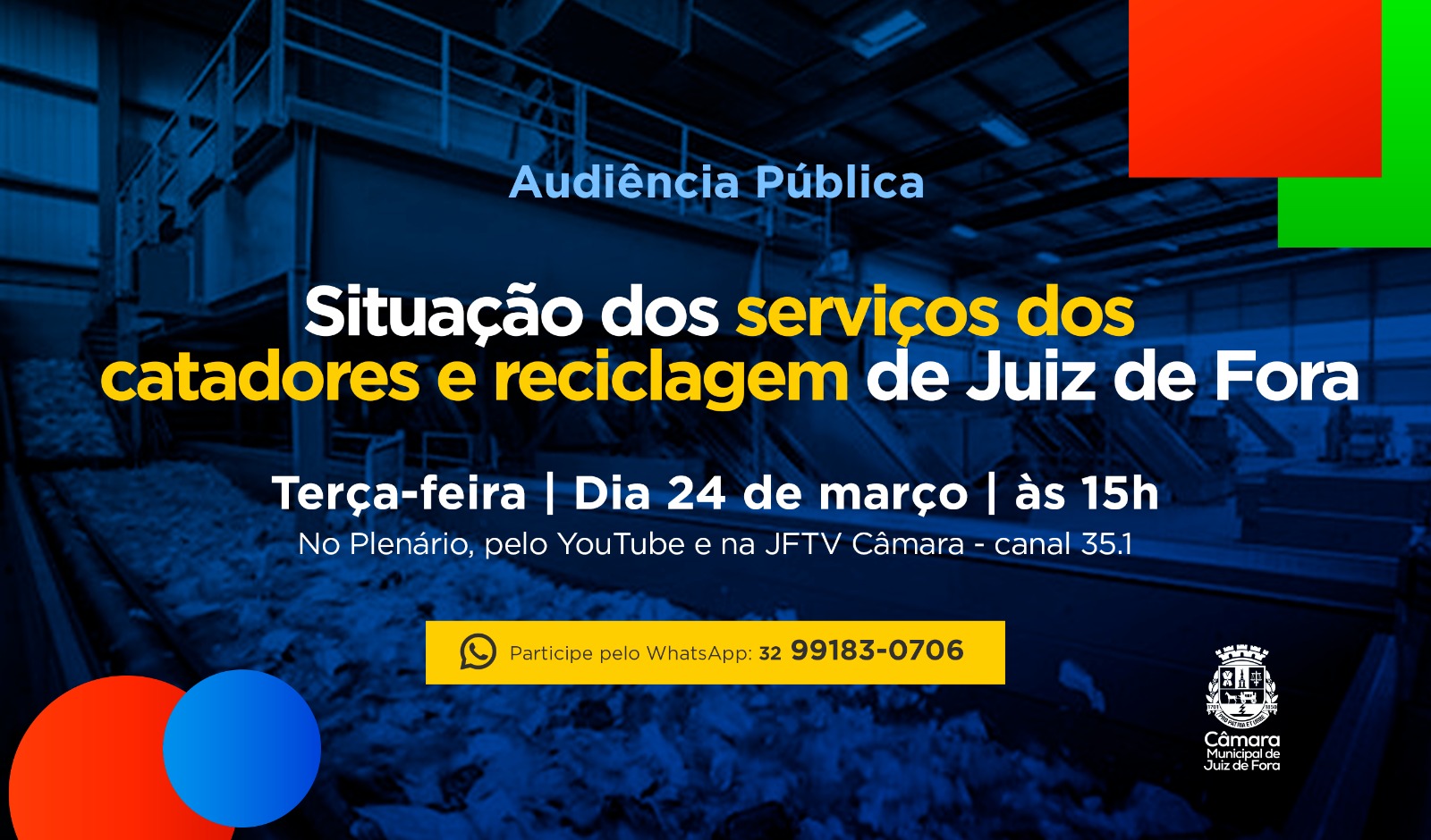 Audiência Pública - Câmara debate situação dos catadores e da reciclagem em JF (20/03/2026 00:00:00)