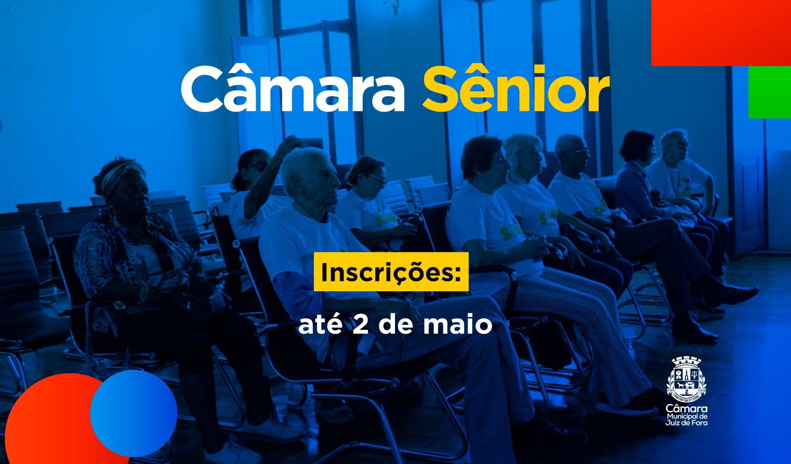 Câmara Municipal está com inscrições abertas para o projeto Câmara Sênior em Juiz de Fora (29/04/2026 00:00:00)
