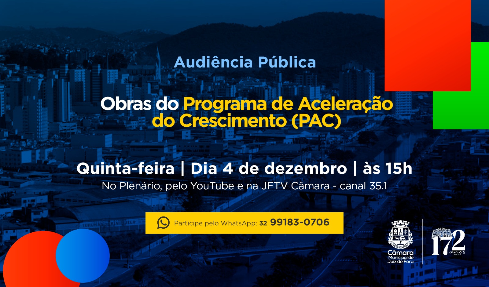 Audiência Pública - Debate aborda as obras do PAC em JF (27/11/2025 00:00:00)