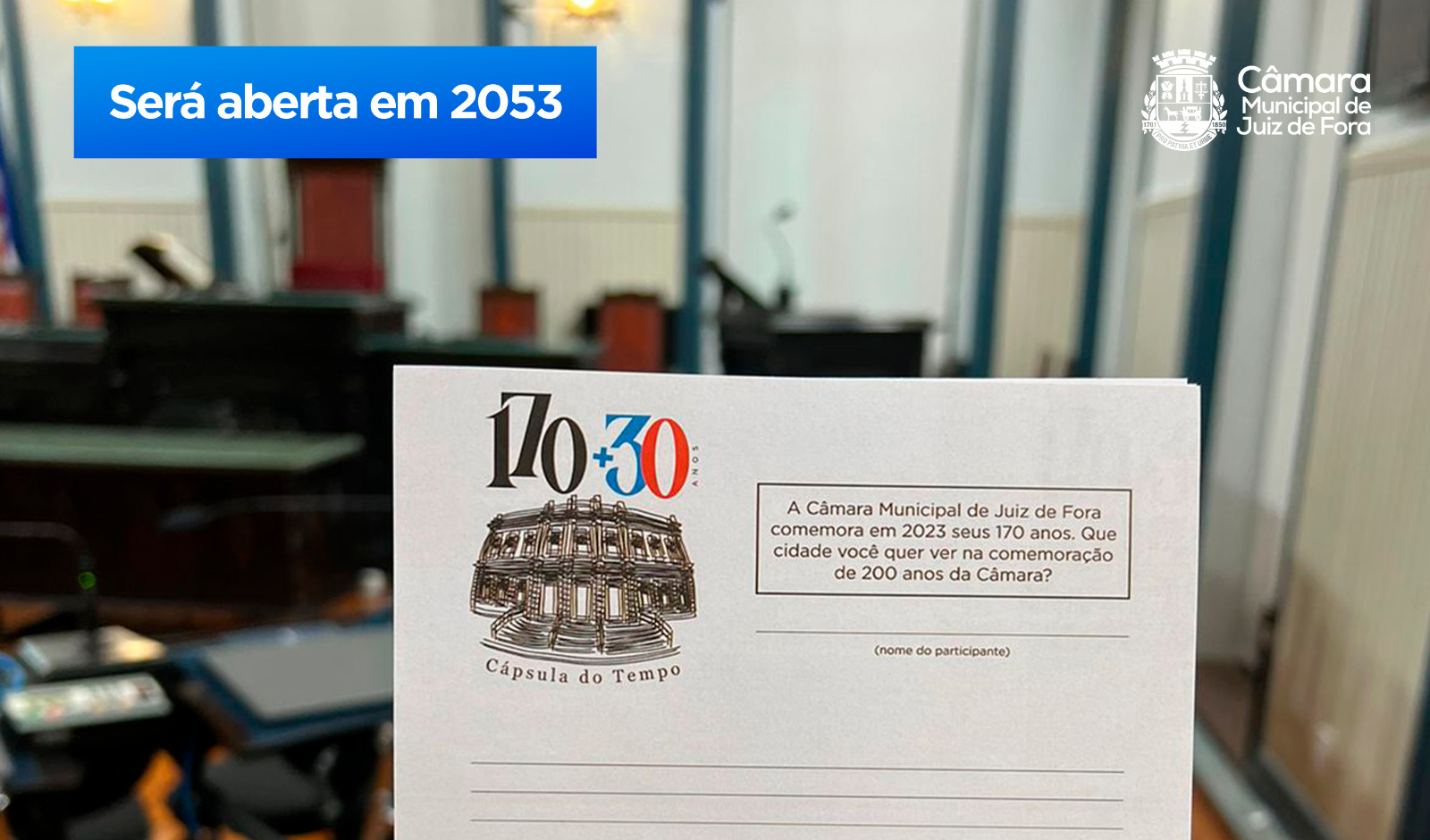 Câmara convoca escolas e instituições a participarem da Cápsula do Tempo (14/04/2023 00:00:00)