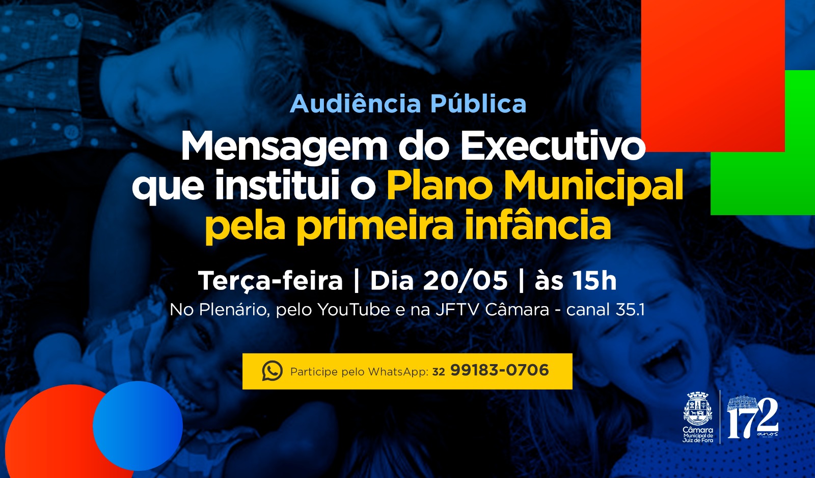 Câmara vai debater Plano Municipal pela Primeira Infância em Audiência Pública (19/05/2025 00:00:00)