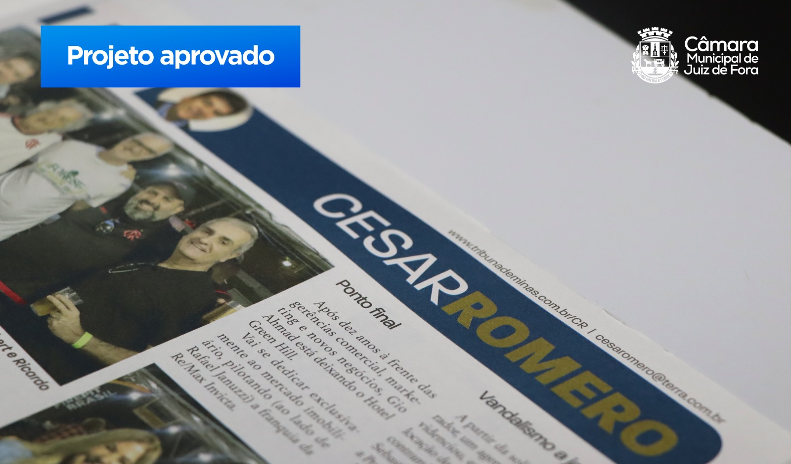 Câmara aprova PL que instaura Coluna do César Romero como Patrimônio Imaterial de JF (05/09/2023 00:00:00)