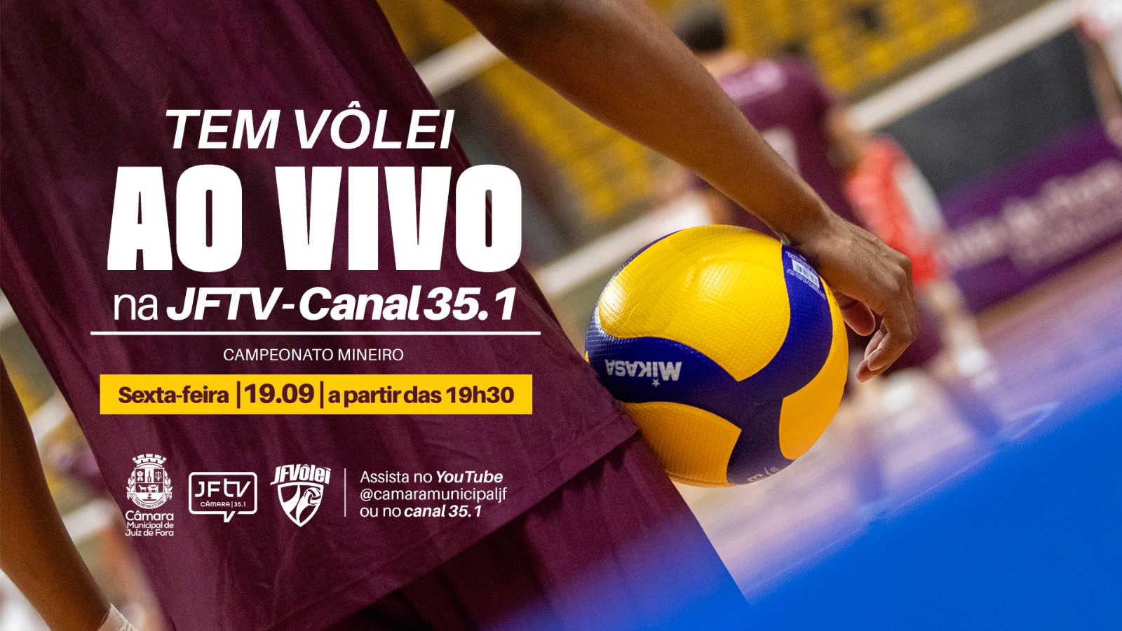 É dia de JF Vôlei - Time da cidade entra em campo enfrentando o Minas Tênis Clube (11/09/2025 00:00:00)