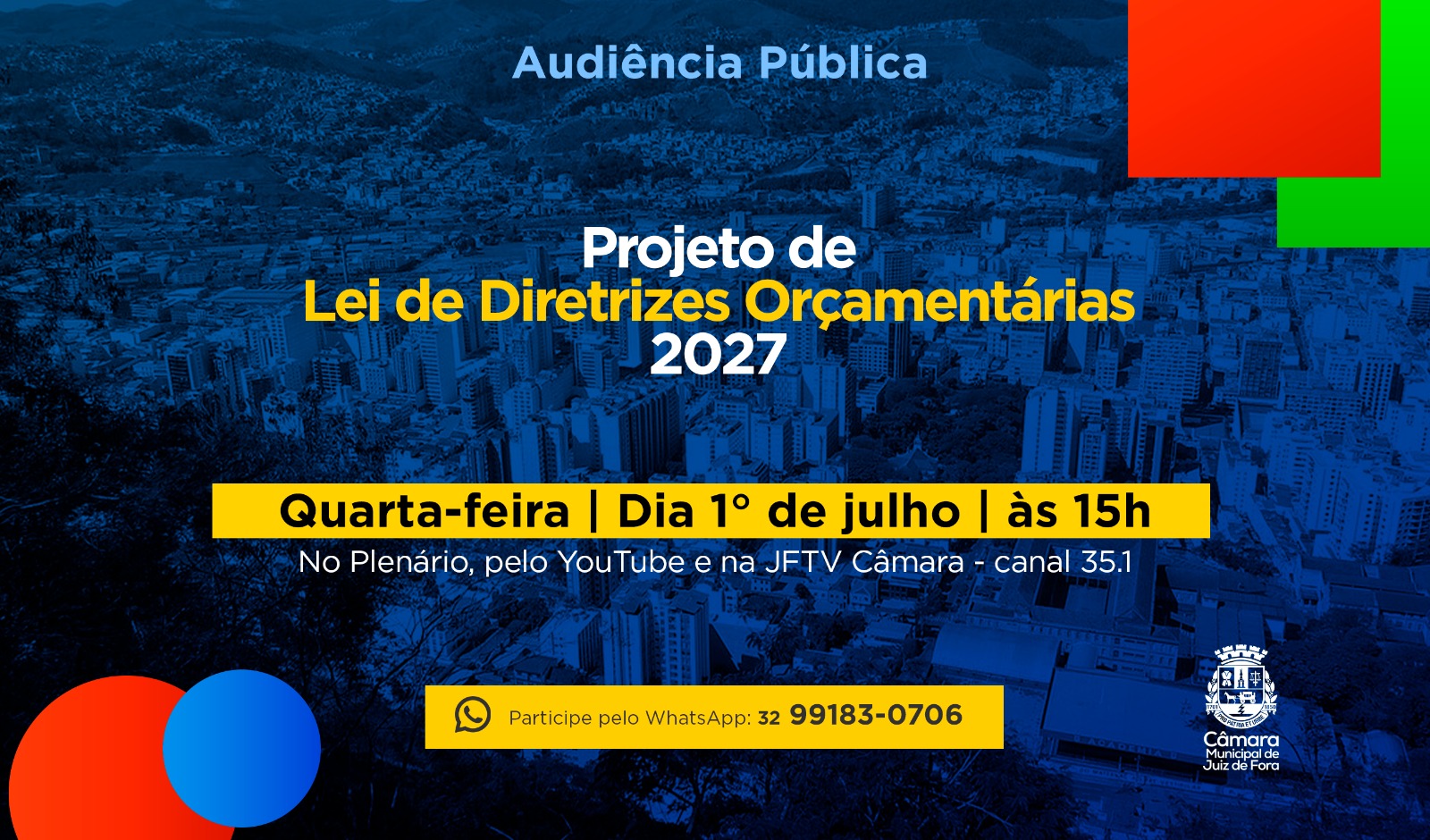 Audiência Pública - Câmara Municipal discute diretrizes para o Orçamento de 2027 (30/06/2026 00:00:00)