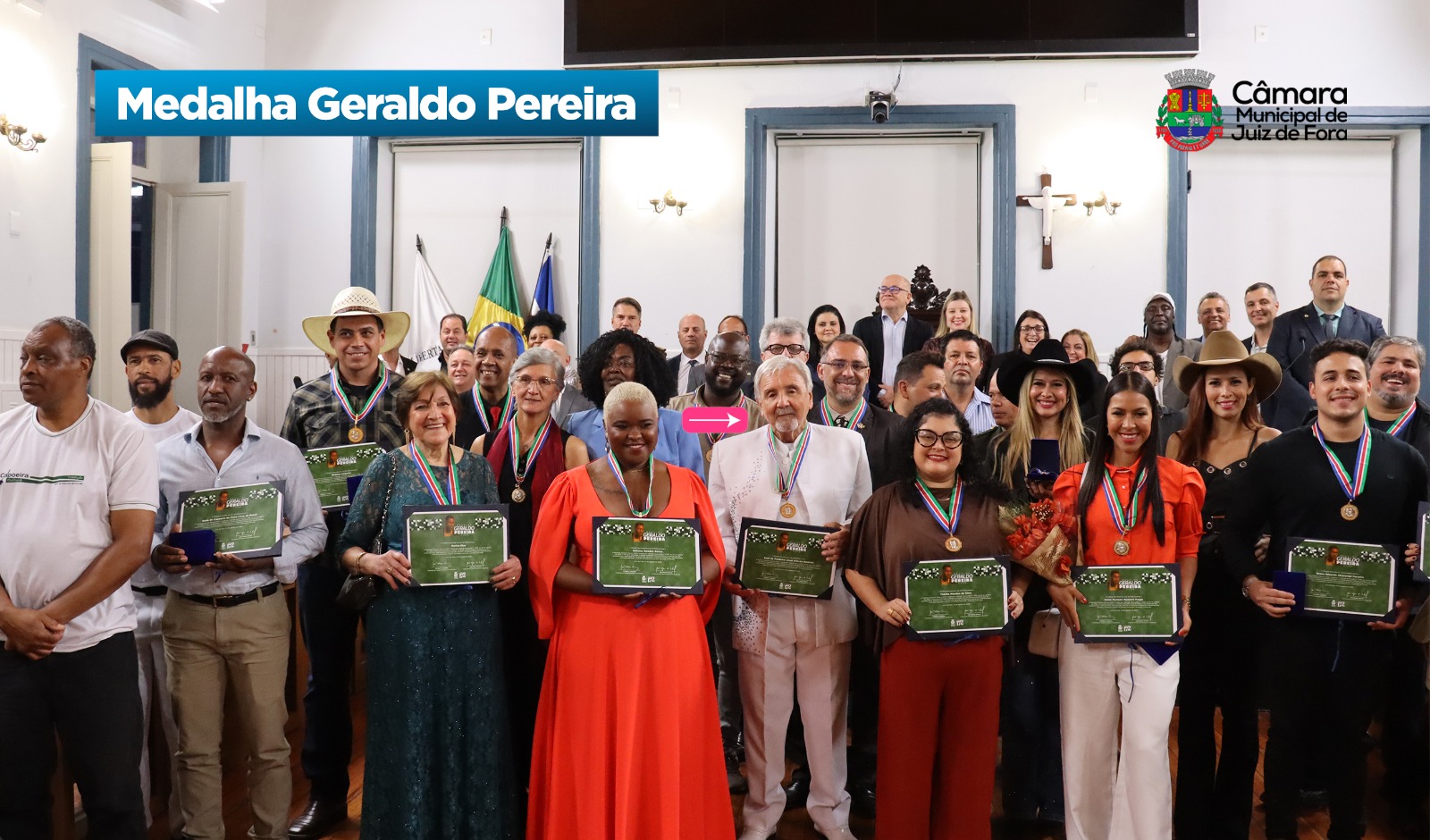 Câmara Municipal homenageia destaques culturais com a Medalha Geraldo Pereira (22/08/2025 00:00:00)