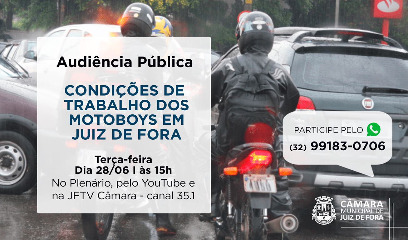 Condições de trabalho dos motoboys será tema de audiência (27/06/2022 00:00:00)