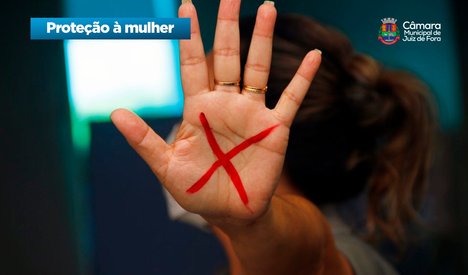 Proteção à mulher - Aprovada divulgação da campanha Sinal Vermelho em pontos de ônibus e prédios da PJF (03/12/2025 00:00:00)